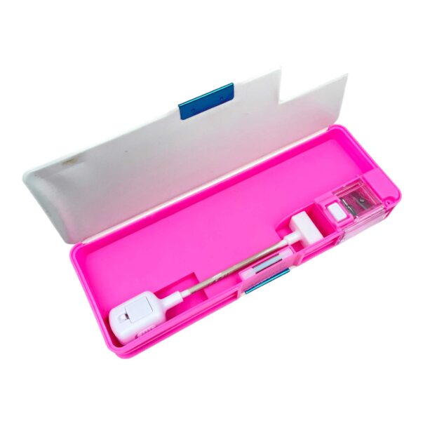 Princess LED Pencil Box Built-in 2 Sharpeners with Magnet Lock