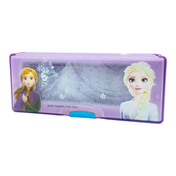 Frozen Pencil Box included Board Marker & Sharpener with Magnet Lock