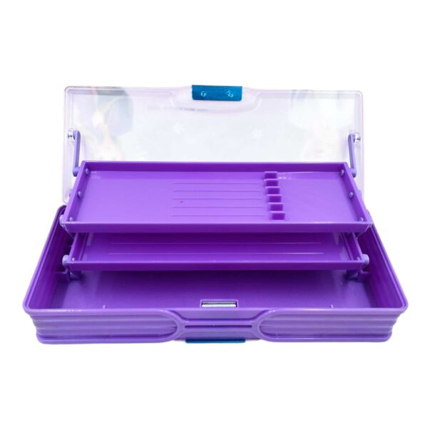 Frozen Pencil Box included Board Marker & Sharpener with Magnet Lock