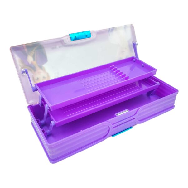 Frozen Pencil Box included Board Marker & Sharpener with Magnet Lock