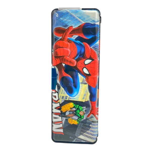 Spiderman LED Pencil Box Built-in 2 Sharpeners with Magnet Lock