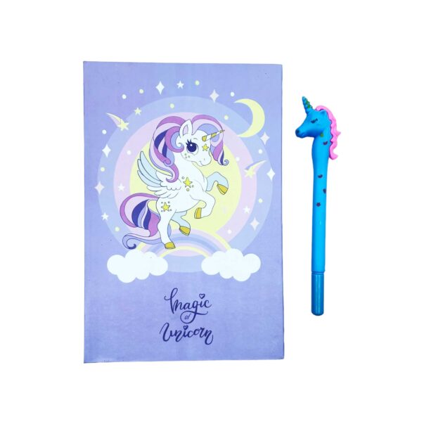 Unicorn Hardbound diary with assorted Gel Pen