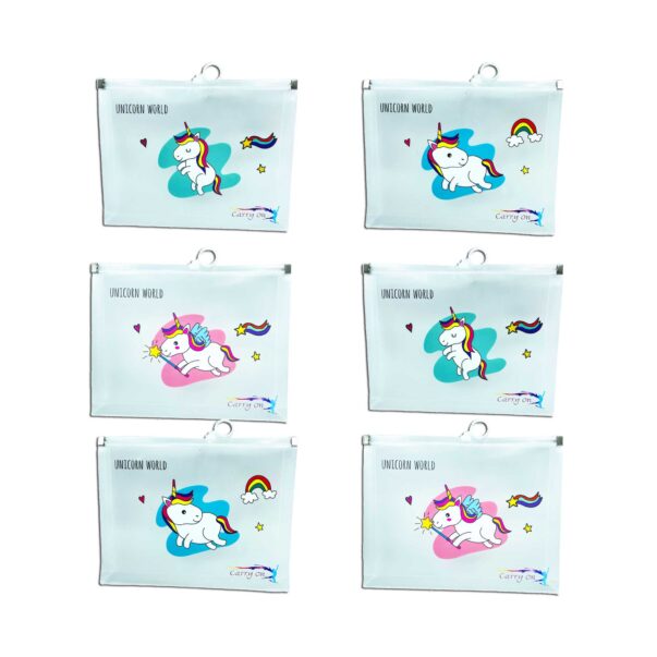 Unicorn Transparent Pouches for Kids