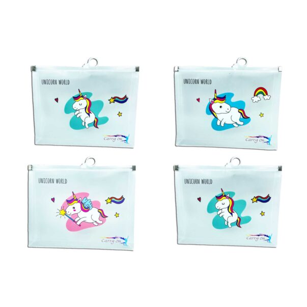 Unicorn Transparent Pouches for Kids